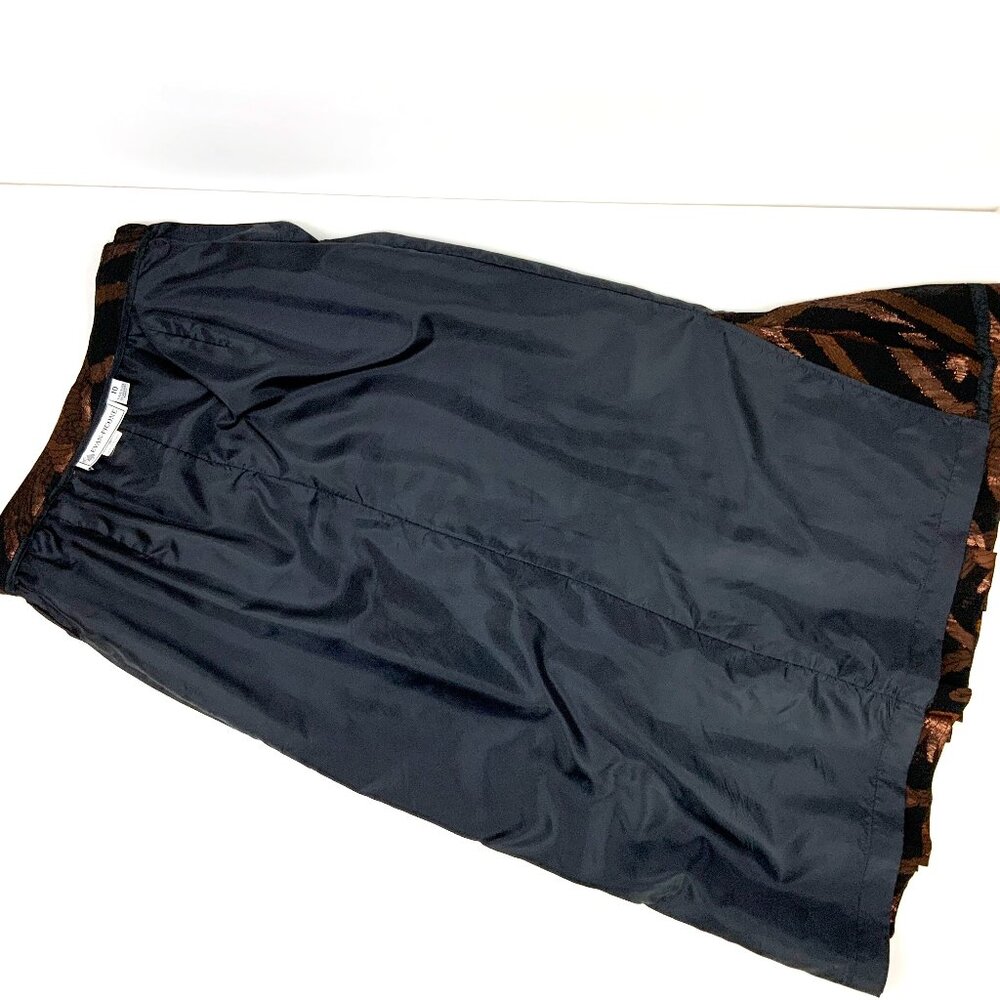 Vintage Evan Picone Pleated Maxi Evening Skirt Black Metallic Phoenix Sz 10 - 8 - Picture 13 of 16